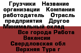 Грузчики › Название организации ­ Компания-работодатель › Отрасль предприятия ­ Другое › Минимальный оклад ­ 100 000 - Все города Работа » Вакансии   . Свердловская обл.,Верхняя Тура г.